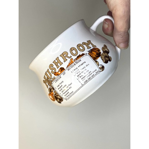 Vintage Dat'l Do-It Mushroom Soup Recipe Soup Mug 1970s - Picture 2 of 8